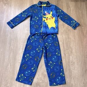 Pokémon Little Boy’s Flame Resistant Christmas Pajamas Size 4/5